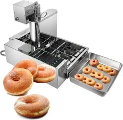 Automatic Donut Maker Machine 6 Rows 9.5L Hopper, Commercial Donuts Making Machine Frying Mini Donuts Maker Adjustable Thickness 304 Stainless Steel,110V -KitchenAid Shop 51pPfYpU0L. AC 2