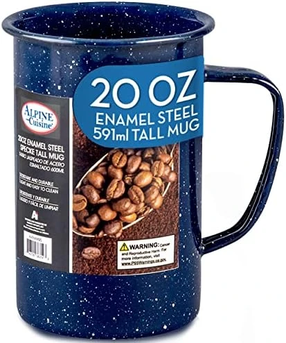 Enamel Steel Handled Pot And Large Capacity Coffee Warmer 4 Quart - Dark Blue Speckle Camping Pot And Mug, Coffee Warmer For Coffee, Tea, Cappuccino 9 Enamel Steel Handled Pot And Large Capacity Coffee Warmer 4 Quart - Dark Blue Speckle Camping Pot And Mug, Coffee Warmer For Coffee, Tea, Cappuccino - Image 7