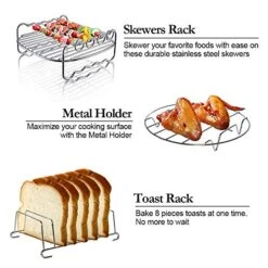 Square Air Fryer Accessories 11 Pcs With Recipe Cookbook Compatible For Philips Air Fryer, COSORI And Other Square AirFryers And Oven, Deluxe Deep Fryer Accessories Set Of 12 (8 Inch) 12 Square Air Fryer Accessories 11 Pcs With Recipe Cookbook Compatible For Philips Air Fryer, COSORI And Other Square AirFryers And Oven, Deluxe Deep Fryer Accessories Set Of 12 (8 Inch) -KitchenAid Shop 51pfhfQIH5L