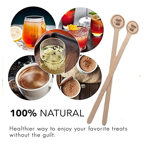 100 Pack Coffee Stirrers Disposable Wooden Coffee Stir Sticks With Round Ends,Disposable Environmentally Friendly Biodegradable Cafe Grade Beverage Stir Sticks For 6 Inch Coffee Milk Cocktail Tea 5 100 Pack Coffee Stirrers Disposable Wooden Coffee Stir Sticks With Round Ends,Disposable Environmentally Friendly Biodegradable Cafe Grade Beverage Stir Sticks For 6 Inch Coffee Milk Cocktail Tea - Image 3