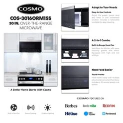 COS-3016ORM1SS 30 In Over The Range Microwave Oven With 1.6 Cu. Ft. Capacity 8 COS-3016ORM1SS 30 In Over The Range Microwave Oven With 1.6 Cu. Ft. Capacity -KitchenAid Shop 51piA8geH1L