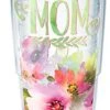 Tervis Mom - Watercolor Floral Tumbler With Wrap And Fuchsia Lid 24oz, Clear -KitchenAid Shop 51piIEOj8xL