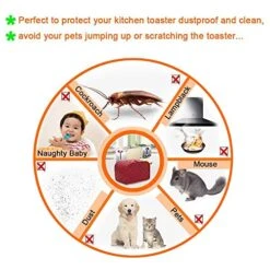 4 Slice Toaster Cover, Kitchen Small Appliance Cover Fingerprint And Greasy Protection, Machine Washable Polyester Toaster Dustproof Cover (Red) -KitchenAid Shop 51pquQimKPL