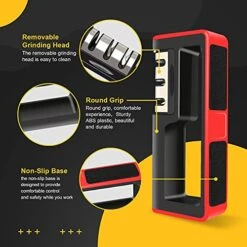 Small Manual 3 In 1 Stage Chef Kitchen Knife Knofe Sharpener Professional Handheld Sharpening Kit For All Pocket Knives, To Help Quickly Restore And Repair Polish Blades Sharper, Black -KitchenAid Shop 51pxcuPUGsL