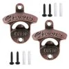 2Pcs Wall Mounted Beer Bottle Opener Retro Outdoor Bottle Opener With Mount Screws Set For Beer Cap Coke Bottle