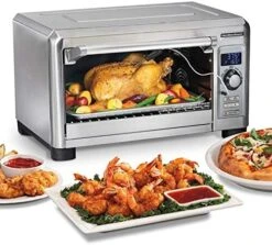 Sure-Crisp Digital Air Fryer Countertop Toaster Oven, 1500W, Fits 12” Pizza 6 Slice Capacity, Temperature Probe, Stainless Steel (31243) -KitchenAid Shop 51qJH8S4fL. AC