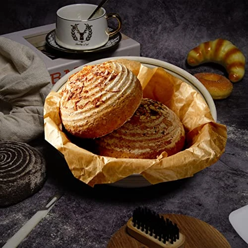 Anneton Bread Proofing Basket Set, For Sourdough Bread Baking, Brotform Dough Rising Bowl, 9inch Round Rattan Basket With Baking Tools Kit, Cloth Liner, Scoring Lame, Scraper, Brush, Gifts For Bakers 8 Anneton Bread Proofing Basket Set, For Sourdough Bread Baking, Brotform Dough Rising Bowl, 9inch Round Rattan Basket With Baking Tools Kit, Cloth Liner, Scoring Lame, Scraper, Brush, Gifts For Bakers - Image 6
