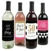Chic 50th Birthday - Pink, Black And Gold - Wine Bottle Labels Birthday Gift - Set Of 4 -KitchenAid Shop 51qKNg2upML