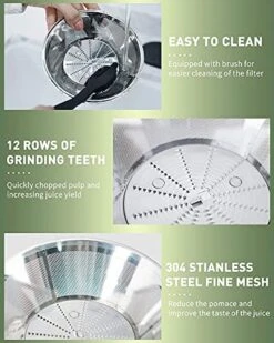 Juicer Machine, 800W Juice Extractor With 3'' Big Mouth, 3 Speed Centrifugal Juicer For Whole Fruit Vegetable, Easy To Clean, Non-Slip Feet, BPA-Free -KitchenAid Shop 51qMs15xp2S