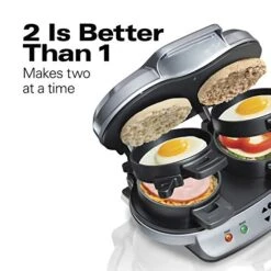 Hamilton Beach Dual Breakfast Sandwich Maker With Timer, Silver (25490A) -KitchenAid Shop 51qMufPWzPL