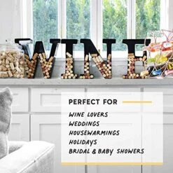 Metal Wine Cork Holder - Letters A To Z | Modern Housewarming Gift, Home Bar Decor, Wine Gift, Bridal Shower Gift, Engagement Gift | Large Wall Art | Home Décor -KitchenAid Shop 51qU03sfvVL