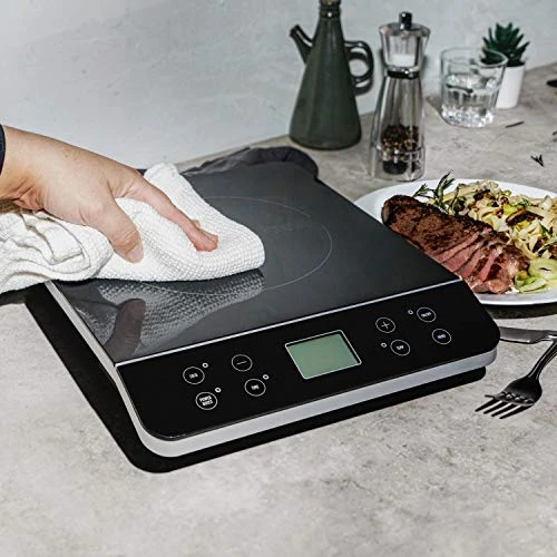 Countertop Induction Burner, Portable Electric Hot Plate, Smart Touch LCD Display, Hassle-Free Temperature Control And Adjustable Timer With Auto Shut Off, Black, One Size 8 Countertop Induction Burner, Portable Electric Hot Plate, Smart Touch LCD Display, Hassle-Free Temperature Control And Adjustable Timer With Auto Shut Off, Black, One Size - Image 6