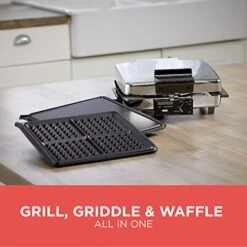 Black & Decker 3-in-1 Waffle Maker With Nonstick Reversible Plates, Stainless Steel, G48TD -KitchenAid Shop 51qmvtGC4kL