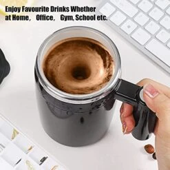 Self Stirring Mug,Rechargeable Auto Magnetic Coffee Mug With 2Pc Stir Bar,Waterproof Automatic Mixing Cup For Milk/Cocoa At Office/Kitchen/Travel 14oz Best Gift - Black 11 Self Stirring Mug,Rechargeable Auto Magnetic Coffee Mug With 2Pc Stir Bar,Waterproof Automatic Mixing Cup For Milk/Cocoa At Office/Kitchen/Travel 14oz Best Gift - Black -KitchenAid Shop 51qq6qFJoUL