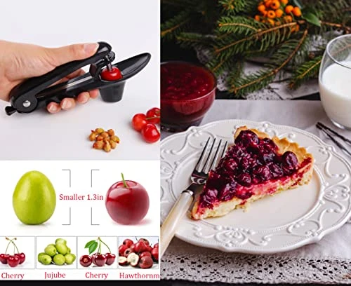Cherry Pitter Tool, Heavy Duty Olive Pitter Tool,Cherry Stoner Pitter Core Remover, Portable Cherry Pitter Kitchen Aid With Space-Saving Lock Design (black) 6 Cherry Pitter Tool, Heavy Duty Olive Pitter Tool,Cherry Stoner Pitter Core Remover, Portable Cherry Pitter Kitchen Aid With Space-Saving Lock Design (black) - Image 4