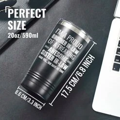 Gifts For Brother In Law From Sister, Funny Gift Idea For The Best Brother For Christmas, Birthday, 20 Oz Stainless Steel Insulated Travel Mug Tumbler - Proud Brother In Law -KitchenAid Shop 51qu8i2av0L