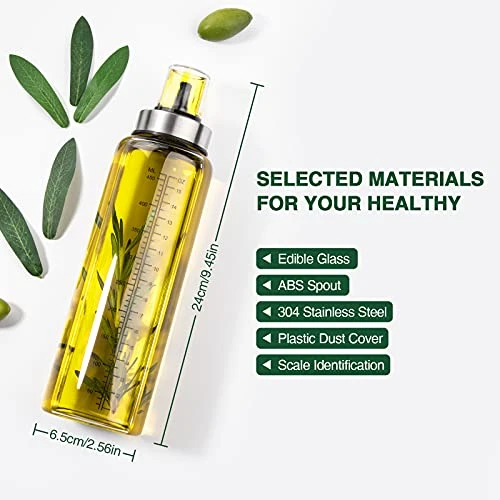 Hotder Olive Oil Dispenser, 2-Pack 500ML Oil Dispenser With Measurements, No-drip And Easy Cleaning Oil And Vinegar Dispenser Set, Wide Neck Oil Dispenser Bottle For Kitchen, Oil And Vinegar 3 Hotder Olive Oil Dispenser, 2-Pack 500ML Oil Dispenser With Measurements, No-drip And Easy Cleaning Oil And Vinegar Dispenser Set, Wide Neck Oil Dispenser Bottle For Kitchen, Oil And Vinegar