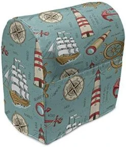 Lunarable Animal Stand Mixer Cover, Cow Horse Pigs Chicken Sheep Farmhouse Mascots Cartoon Print, Kitchen Appliance Organizer Bag Cover With A Pocket, 6-8 Quarts, Pale Mustard Pastel Green -KitchenAid Shop 51r1PWPuFVL. AC