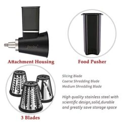 Slicer/Shredder Attachment Fits KitchenAid Stand Mixer,Vegetable Salad Maker Accessories,Fresh Prep Attachment,Cheese Grater Attachments For Kitchen Aid Mixers Accessories Included 3 Blades -KitchenAid Shop 51r6Zmf27qL