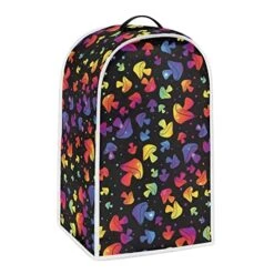Doginthehole Colorful Mushroom Blender Cover Dust Covers Stand Mixer Or Coffee Maker Appliance Cover Food Processor Dust Cover Polyester Dust Cover Protector For Kitchen Appliance Organizer Bag