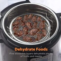 Dehydrator Rack Compatible With Instant Pot 6 Quart Stainless Steel Stand Accessories For Air Fryer Crisp Lid