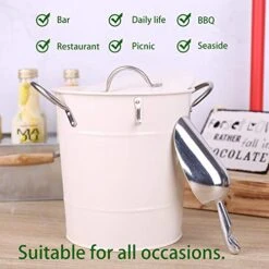 Home By Jackie Inc T586 Cream 4L Metal Double Walled Ice Bucket Set With Lid And Scoop -KitchenAid Shop 51rd9Ctfz6L