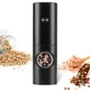 ULEX Electric Pepper Grinder Or Salt Mill, Battery Powered Pepper Mill With 5 Level Adjustable Coarseness, LED Light, One Handed Operation Salt And Pepper Grinder For Kitchen, Restaurant And BBQ -KitchenAid Shop 51rmKlKTfRL