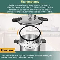 2 09985 Pressure Canner Sealing Ring Gasket For Presto 01745 01751 01755 01781 01782 01784 Pressure Cooker 16 18 23 Quart Including Overpressure Plug -KitchenAid Shop 51rmbDjT9gL