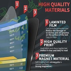 Air Fryer Accessories Cook Times,Air Fryer Magnetic Cheat Sheet Set,Air Fryer Chart Magnet Sheet- Quick Reference Guide For Cooking And Frying (Air Fryer Accessories) -KitchenAid Shop 51rmfxhO7GS