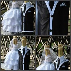 Bride And Groom Wine Bottle Covers- Wine Bottle Dress-up For Weddings- Wedding Gifts For The Couple- Fun Wine Bottle Covers- Wedding Centerpieces Decorations- Wine Décor- Wine Accessories (white) 14 Bride And Groom Wine Bottle Covers- Wine Bottle Dress-up For Weddings- Wedding Gifts For The Couple- Fun Wine Bottle Covers- Wedding Centerpieces Decorations- Wine Décor- Wine Accessories (white) -KitchenAid Shop 51rp19yUfoL