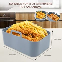 Number-one Air Fryer Silicone Pot For Ninja Foodi Dual DZ201, 2PCS Reusable Air Fryer Silicone Liners With Handles Heat Resistant Air Fryer Basket For Ninja 8 QT Food Safe Air Fryer Accessories, Grey 11 Number-one Air Fryer Silicone Pot For Ninja Foodi Dual DZ201, 2PCS Reusable Air Fryer Silicone Liners With Handles Heat Resistant Air Fryer Basket For Ninja 8 QT Food Safe Air Fryer Accessories, Grey -KitchenAid Shop 51rq2fenLAL