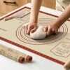 On Stick 28''x20'' Extra Large Thick Silicone Pastry Mat, With Measurements For Non-slip Silicone Baking Sheet, Counter Mat, Dough Rolling, Reusable Bakeware Mats For Cookies, Macarons, Bread, Pizza -KitchenAid Shop 51ruGZfxGHL