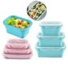 Kitchen Gadgets Salad Box 350ML Silicone Lunch Box Portable Bowl Colorful Folding Food Salad Tool Kitchen Accessories Salad Boxs