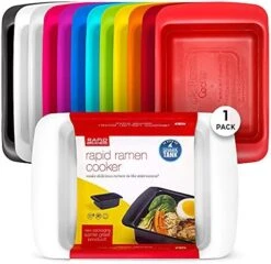 Men Cooker - Microwave Ramen In 3 Minutes - BPA Free And Dishwasher Safe | Perfect For Dorm, Small Kitchen, Or Office (2-Pack,Black) -KitchenAid Shop 51s5cCzD3ES. AC