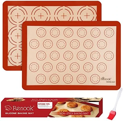 ENOOK Silicone Baking Mats Set Of 5, BPA-free Grade Food Baking Mat, 100% Non-Stick Reusable Food Safe Liners & Silicone Brush- Macaron, Pastry, Cookie. 12 ENOOK Silicone Baking Mats Set Of 5, BPA-free Grade Food Baking Mat, 100% Non-Stick Reusable Food Safe Liners & Silicone Brush- Macaron, Pastry, Cookie. - Image 10
