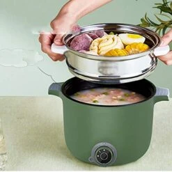 HALOU Small Pot Multifunctional Household Hot Pot Noodle Cooking Electric Pot For Bedroom With Integrated Small Electric Pot