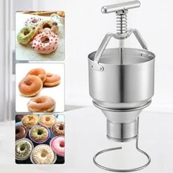 5L Doughnut Dispenser Aluminum Donut Maker Machine Maker Tool Home And Commercial Use Manual Donut Depositor Dropper With A Stand 6 Levels Of Thickness Adjustable 7.1x7.1x16.5 In -KitchenAid Shop 51sR1IiUzxL