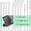 8pcs Glass Drinking Straws, Straight 9 Inches X 10mm Bent 8.2 Inches X 10mm, Reusable For Hot Or Cold Drinks, Eco Friendly, Cleaning Brushes Included -KitchenAid Shop 51sVBNryxLL