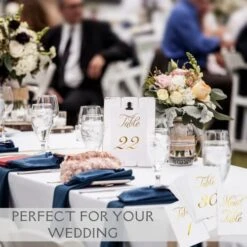 Gorgeous Wedding Table Numbers - Elegant Double Sided Gold Foil Lettering With Head Table Card - 4 X 6 Inches And Numbered 1-30 - Perfect For Weddings And Events -KitchenAid Shop 51sqJZGuhIL