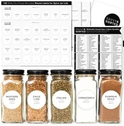 Ound Spice Labels For Spice Jars Lids | 140 Spice Jar Labels For Spice Containers | Lids Spice Labels Stickers | Spice Organizing Labels Herb Seasoning Kitchen Pantry Labels For Jars -KitchenAid Shop 51sxywn73PL. AC