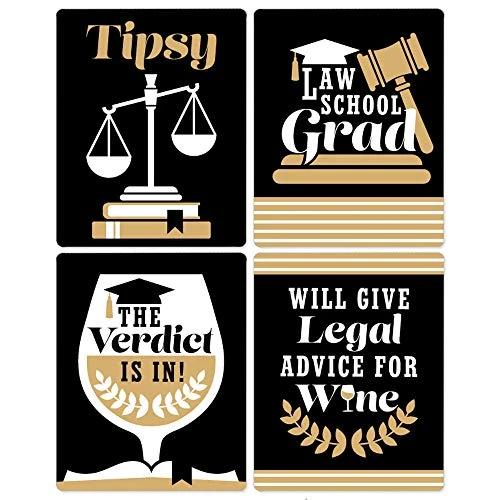 Big Dot Of Happiness Law School Grad - Future Lawyer Graduation Party Decorations For Women And Men - Wine Bottle Label Stickers - Set Of 4 8 Big Dot Of Happiness Law School Grad - Future Lawyer Graduation Party Decorations For Women And Men - Wine Bottle Label Stickers - Set Of 4 - Image 6
