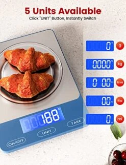 Food Scale -33lb Digital Kitchen Scale For Food Ounces Grams Rechargeable 304 Stainless Steel,Batteries And Type-C Charging | Perfect For Meal Prep, Cooking, And Baking, Blue 12 Food Scale -33lb Digital Kitchen Scale For Food Ounces Grams Rechargeable 304 Stainless Steel,Batteries And Type-C Charging | Perfect For Meal Prep, Cooking, And Baking, Blue -KitchenAid Shop 51t5cwznFgL