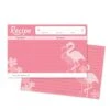 Pink Flamingo Design Set Double Sided Family 4x6 Recipe Cards, Set Of 50