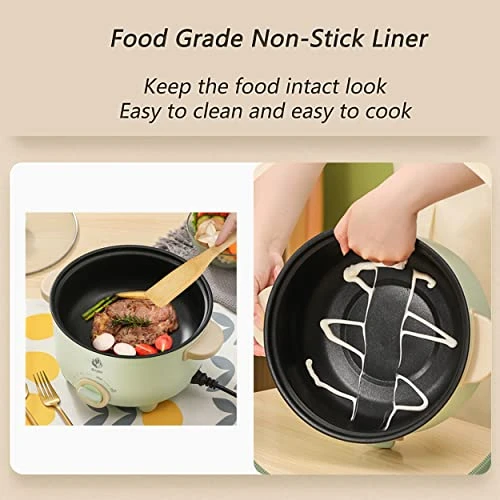Electric Skillet Hot Pot Cooker - Multifunction Frying Pan 110V Non-Stick Grill 3L Stir-fried Stewed Cookware Steak Noodle Ramen Shabu Shabu Pot - Home Office Party Kitchen Dorm Cooking 4 Electric Skillet Hot Pot Cooker - Multifunction Frying Pan 110V Non-Stick Grill 3L Stir-fried Stewed Cookware Steak Noodle Ramen Shabu Shabu Pot - Home Office Party Kitchen Dorm Cooking - Image 2