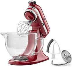 KitchenAid KSM105GBCER 5-Qt. Tilt-Head Stand Mixer With Glass Bowl And Flex Edge Beater - Empire Red -KitchenAid Shop 51tGtmu0qpL. AC