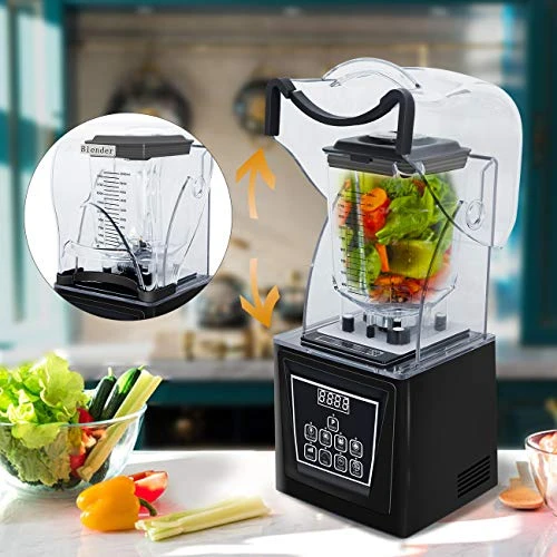 Join Commercial And Home Professional Quiet Shield Blender, 1800W, 75oz BPA Free Jar, 4 Pre-set Programs For Puree, Ice Crushing, Shakes Hummus,salsa And Smoothies 7 Join Commercial And Home Professional Quiet Shield Blender, 1800W, 75oz BPA Free Jar, 4 Pre-set Programs For Puree, Ice Crushing, Shakes Hummus,salsa And Smoothies - Image 5
