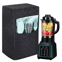 Blender Dust Cover,Quilted Blender Cover Compatible With Ninja Foodi Vitamix 1000 Watt Professional Blender,Appliance Covers Blender Covers For Kitchen,Mother Gift.Black 9"x7"x16.5"