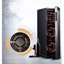 QYTECjgbx Wine Cabinet Refrigerator Temperature Glass Wine Cooler Stainless Steel Wine Rack Cooler Cooler Freezer Display Cabinet -KitchenAid Shop 51tOqk2NjXL