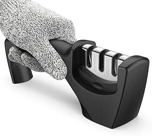 GENERIC Kitchen Knife Sharpener,2023 Best Upgraded 3-Stage Blade Sharpener Stone(Ceramic,Coarse,Fine).Made For Chef/Fillet Knives.Easy Manual Sharpening With Cut-Resistant Glove For More Safety 8 GENERIC Kitchen Knife Sharpener,2023 Best Upgraded 3-Stage Blade Sharpener Stone(Ceramic,Coarse,Fine).Made For Chef/Fillet Knives.Easy Manual Sharpening With Cut-Resistant Glove For More Safety - Image 6