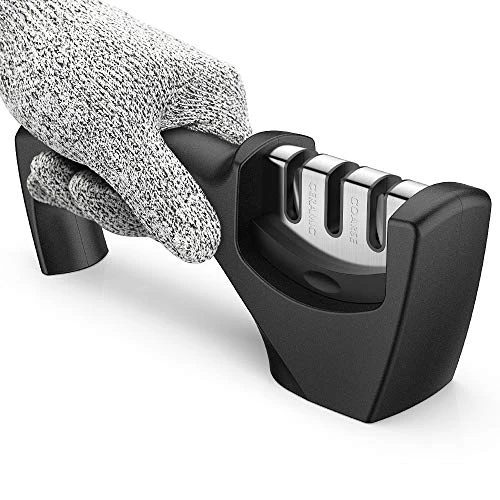 GENERIC Kitchen Knife Sharpener,2023 Best Upgraded 3-Stage Blade Sharpener Stone(Ceramic,Coarse,Fine).Made For Chef/Fillet Knives.Easy Manual Sharpening With Cut-Resistant Glove For More Safety 3 GENERIC Kitchen Knife Sharpener,2023 Best Upgraded 3-Stage Blade Sharpener Stone(Ceramic,Coarse,Fine).Made For Chef/Fillet Knives.Easy Manual Sharpening With Cut-Resistant Glove For More Safety
